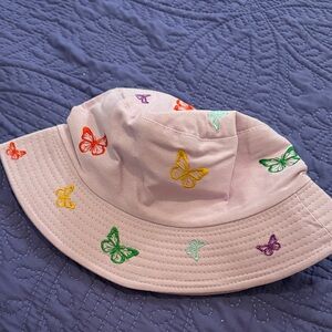 Embroidered Butterfly Bucket Hat